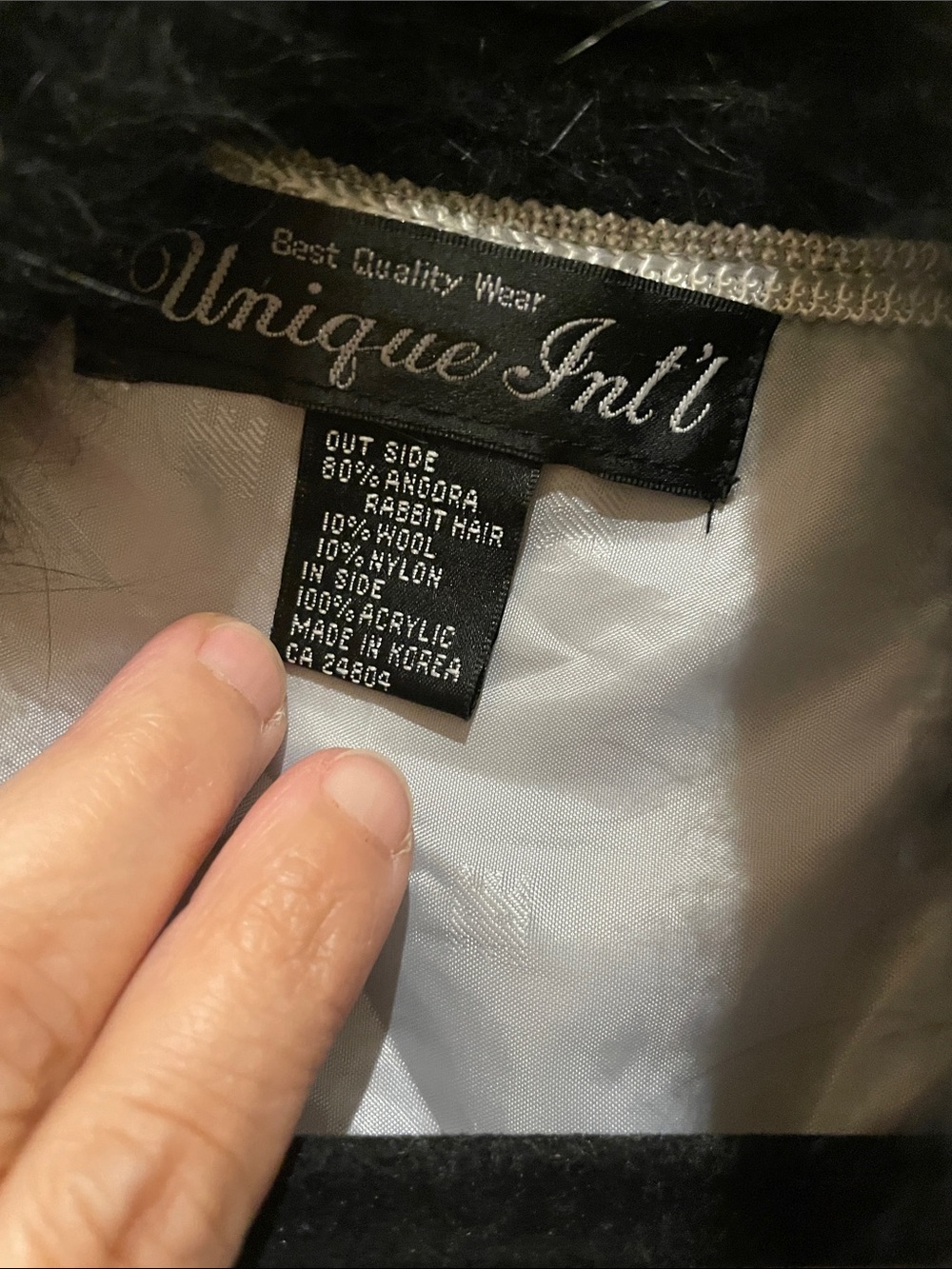 Unique Intl Vintage Angora Long Cardigan with Embroidered Accents MaximalistGlam - Picture 2 of 9